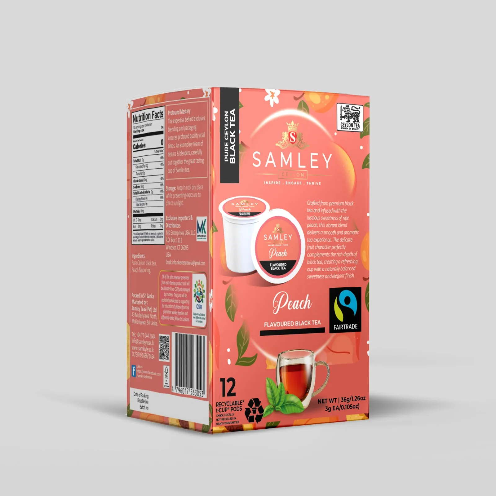 Peach Flavoured Black Tea T-Cup